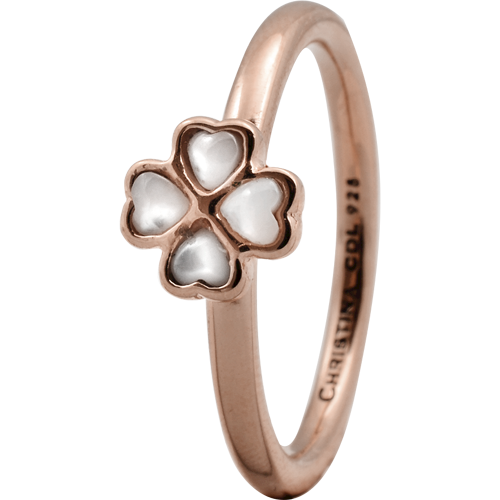 Image of Christina Collect rosa forgyldt samle ring - Foursomme med perlemor*